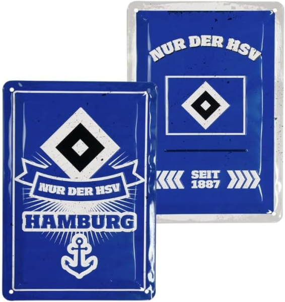 Hamburger SV HSV Blechschild 2er-Set ca. 21 x 14,8 cm